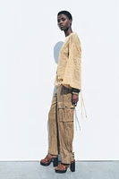 WRINKLED CARGO PANTS ZW COLLECTION