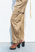 WRINKLED CARGO PANTS ZW COLLECTION