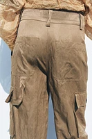 WRINKLED CARGO PANTS ZW COLLECTION