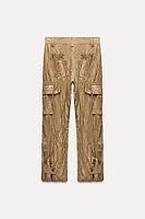 WRINKLED CARGO PANTS ZW COLLECTION