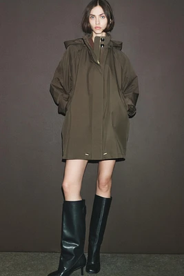 WATER REPELLENT HOODED TRENCH ZW COLLECTION