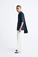 PLEATED WIDE FIT PANTS