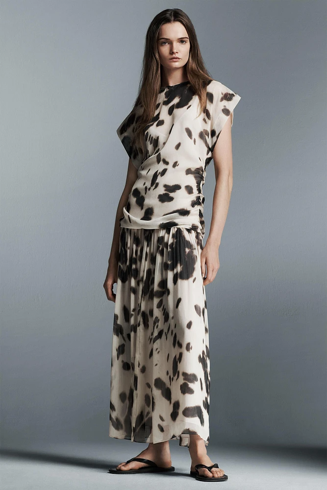 ANIMAL PRINT VOLUMINOUS DRESS ZW COLLECTION