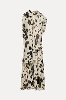 ANIMAL PRINT VOLUMINOUS DRESS ZW COLLECTION