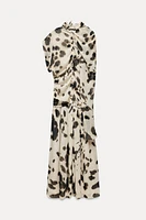 ANIMAL PRINT VOLUMINOUS DRESS ZW COLLECTION