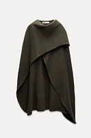 WOOL BLEND ASYMMETRIC CAPE ZW COLLECTION