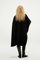 ASYMMETRIC WOOL BLEND CAPE ZW COLLECTION