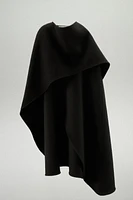 ASYMMETRIC WOOL BLEND CAPE ZW COLLECTION