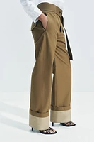 BELTED TWILL PANTS ZW COLLECTION