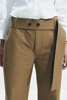 BELTED TWILL PANTS ZW COLLECTION