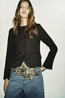 WOOL BLEND POCKET JACKET ZW COLLECTION