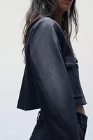 CROPPED JACKET WITH BUTTONS