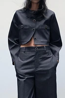 CROPPED JACKET WITH BUTTONS