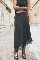 SOFT TRIM MIDI SKIRT