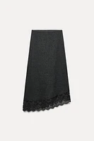 SOFT TRIM MIDI SKIRT