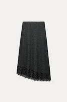 SOFT TRIM MIDI SKIRT