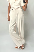 CREPE JUMPSUIT WITH GOLD BUTTONS