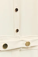 CREPE JUMPSUIT WITH GOLD BUTTONS