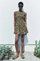 ANIMAL PRINT GODET DRESS ZW COLLECTION