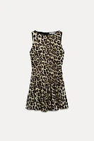 ANIMAL PRINT GODET DRESS ZW COLLECTION