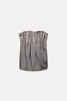 PLEATED STRAPLESS TOP ZW COLLECTION