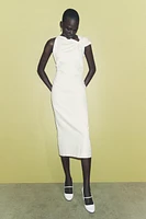 LINEN BLEND KNOTTED DRESS ZW COLLECTION