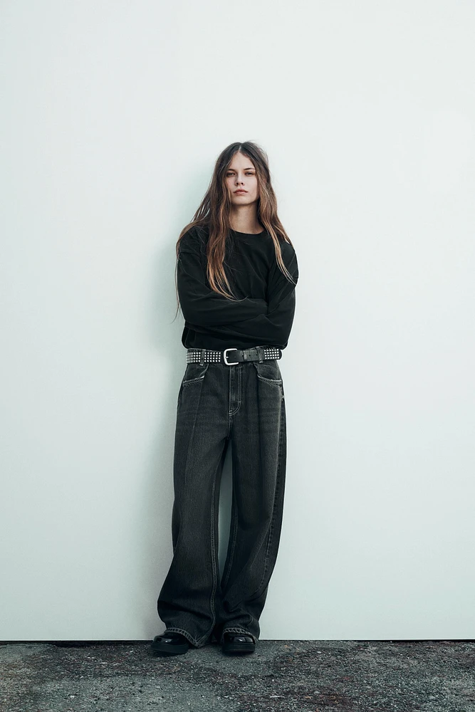 TRF HIGH-WAISTED RELAXED PANTS WITH DARTS