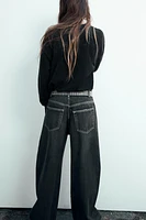 TRF HIGH-WAISTED RELAXED PANTS WITH DARTS