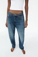 TAILORED MID WAIST BALLOON JEANS