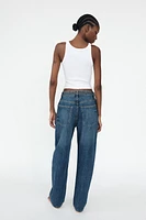 TAILORED MID WAIST BALLOON JEANS