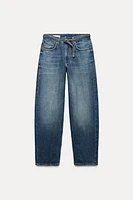 TAILORED MID WAIST BALLOON JEANS