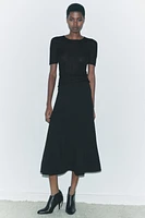 GODET PLEAT MIDI SKIRT ZW COLLECTION