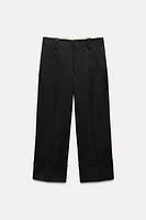 TURNED-UP CUFF CHINO PANTS ZW COLLECTION