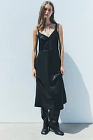 SATIN EFFECT SLIP DRESS ZW COLLECTION