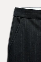 PINSTRIPE STRAIGHT LEG PANTS