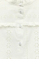 OPENWORK EMBROIDERY SHIRT