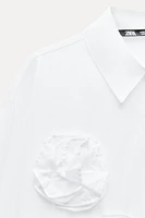 STRUCTURED FLORAL POPLIN SHIRT