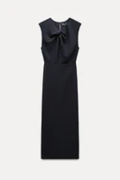 MIDI DRESS WITH FRONT TIE