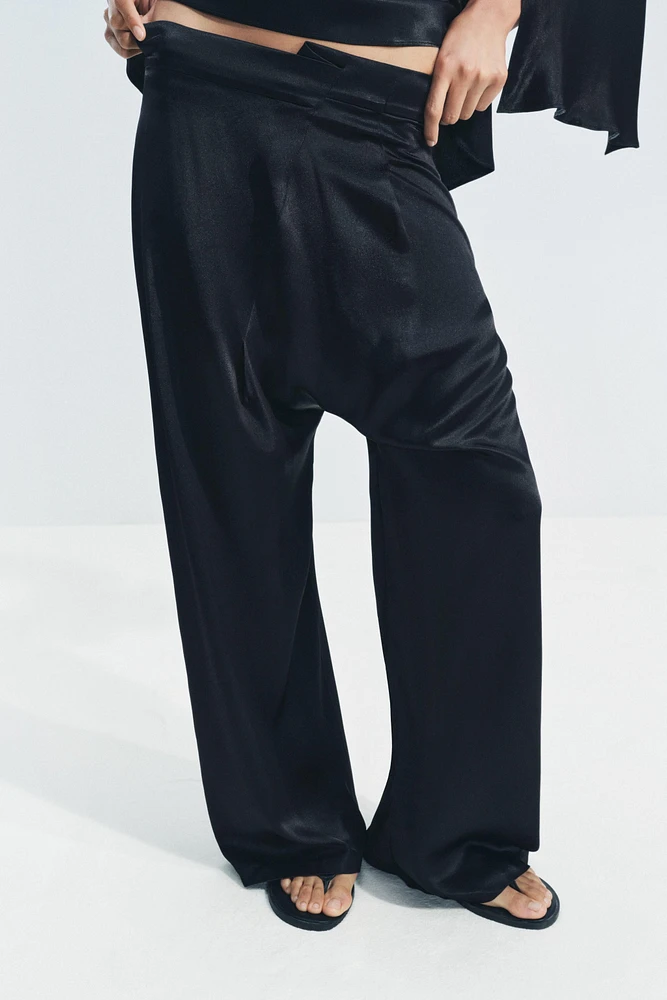 ASYMMETRIC SATIN EFFECT PANTS ZW COLLECTION