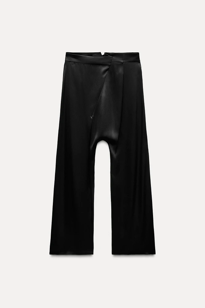 ASYMMETRIC SATIN EFFECT PANTS ZW COLLECTION