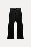 ASYMMETRIC SATIN EFFECT PANTS ZW COLLECTION