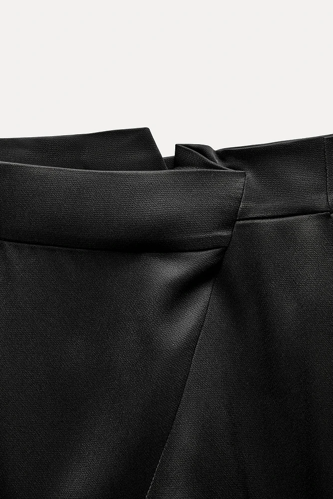 ASYMMETRIC SATIN EFFECT PANTS ZW COLLECTION