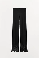 RIBBED KNIT PANTS