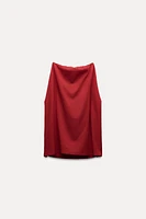 WOOL BLEND DRAPED TOP ZW COLLECTION