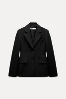 FITTED BLAZER WITH SHOULDER PADS ZW COLLECTION