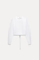 CUT OUT POPLIN SHIRT ZW COLLECTION