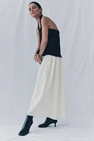 CONTRAST HALTER DRESS ZW COLLECTION