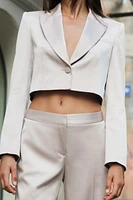 CROPPED SATIN EFFECT BLAZER