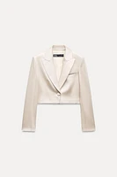 CROPPED SATIN EFFECT BLAZER