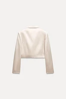 CROPPED SATIN EFFECT BLAZER